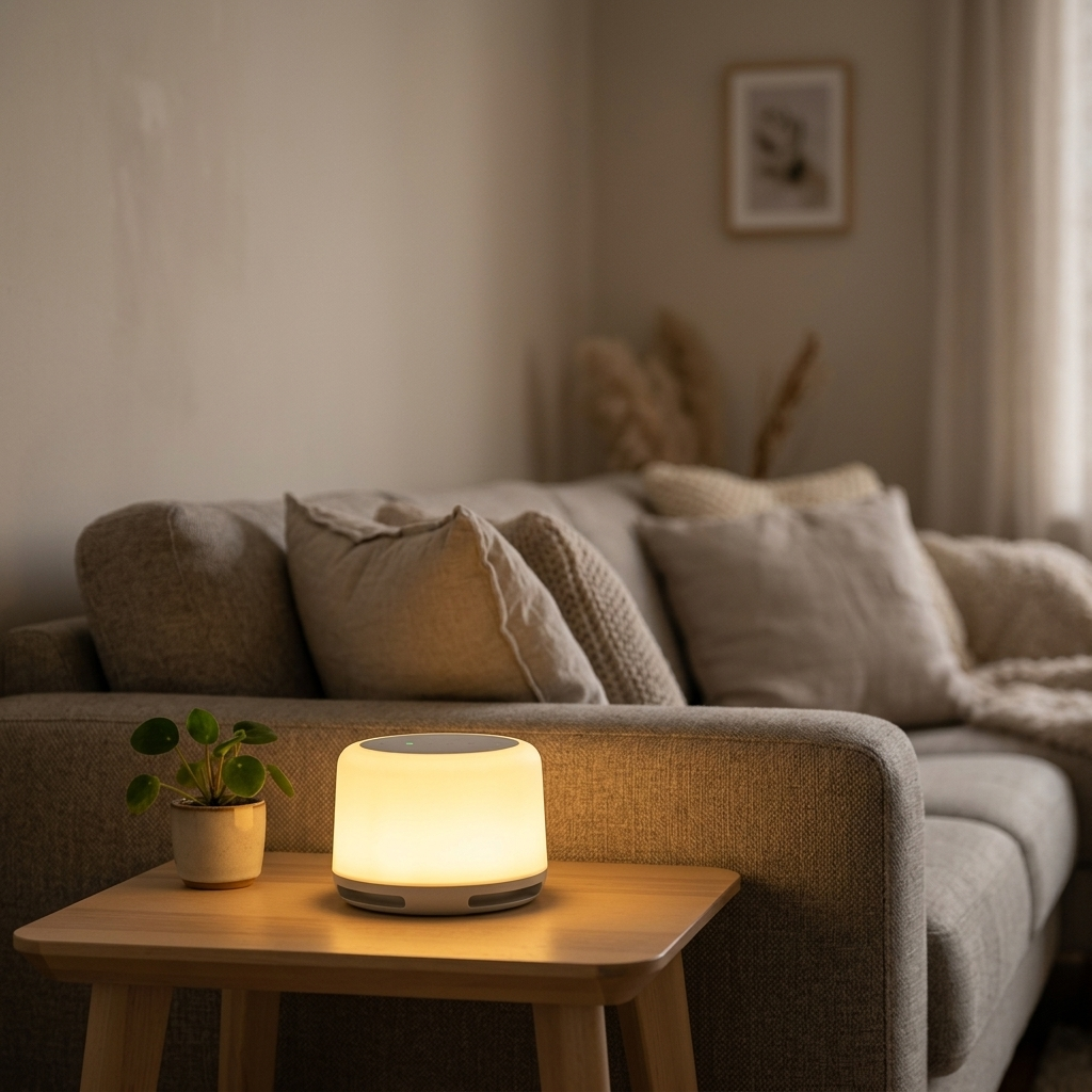 Veilleuse rechargeable tactile avec lumière RGB et son blanc