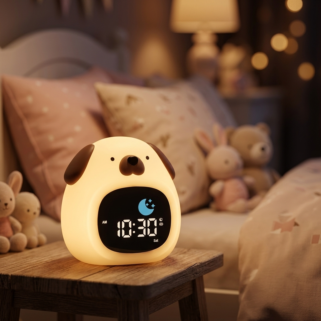Veilleuse enfant forme chiot, lumière tactile et chaude