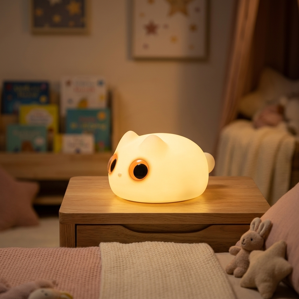 Veilleuse Chat 3D Rechargeable Tactile Intensité Réglable
