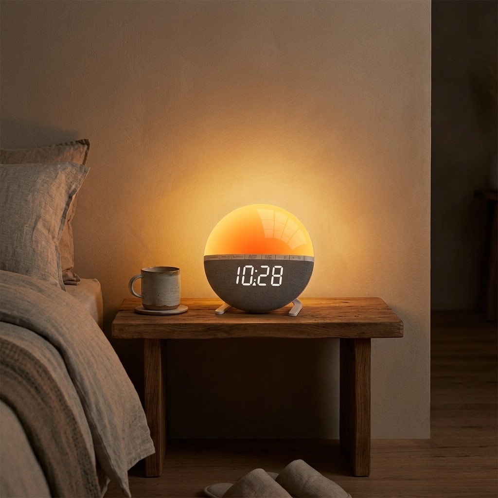 Veilleuse LED circulaire dimmable avec minuterie - Design moderne