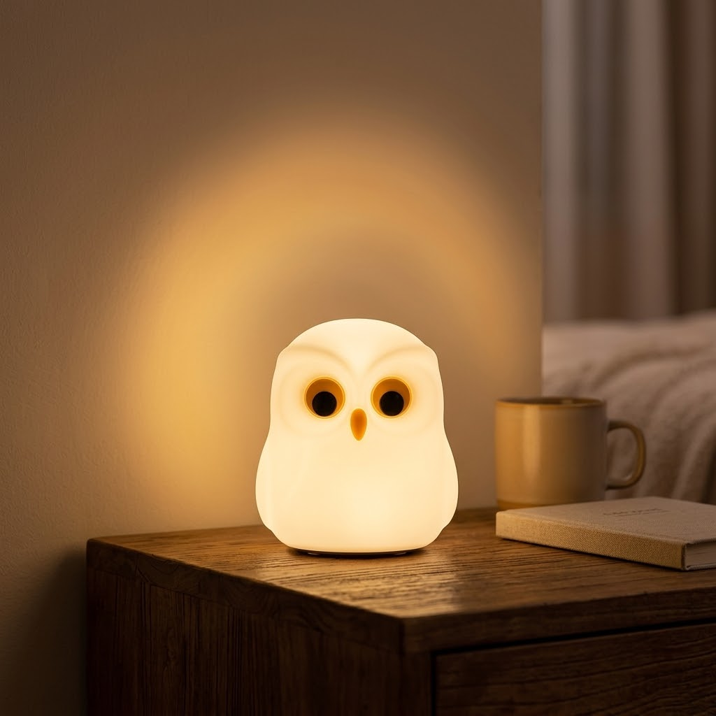 Veilleuse enfant chouette rechargeable RGB intensité réglable
