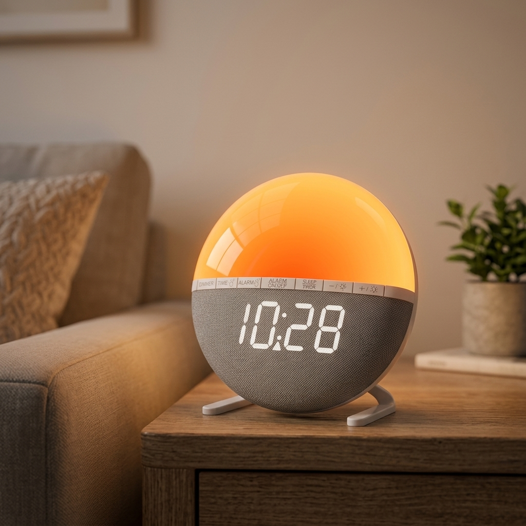 Veilleuse LED circulaire dimmable avec minuterie - Design moderne
