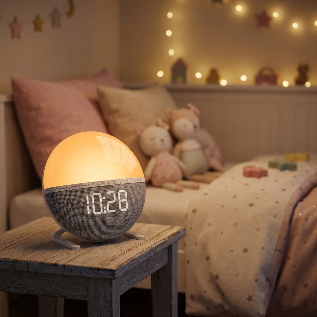 Veilleuse LED circulaire dimmable avec minuterie - Design moderne