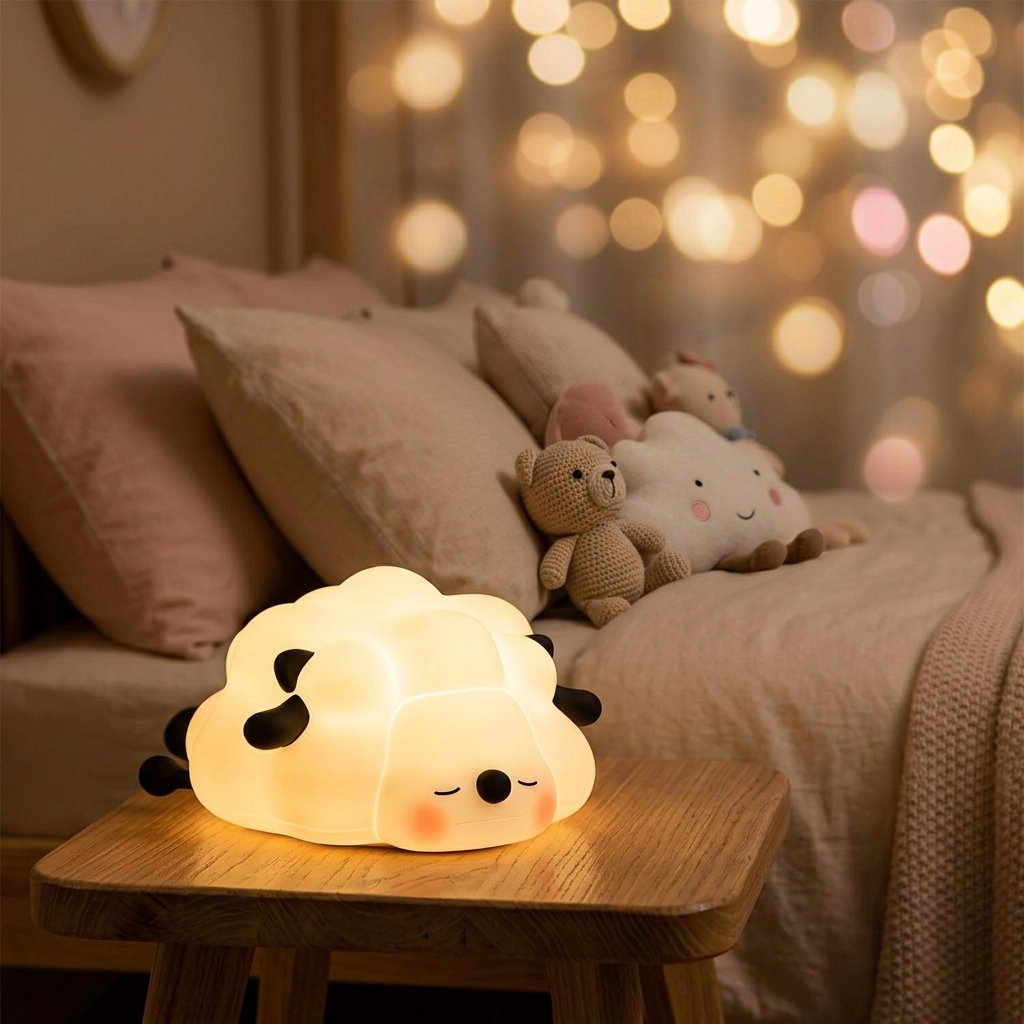 Veilleuse mouton silicone rechargeable intensité réglable
