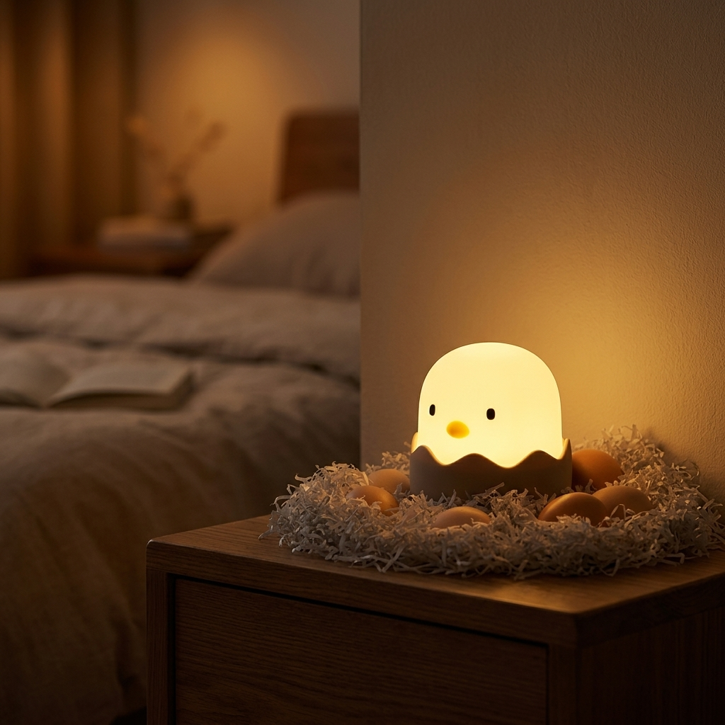 Veilleuse enfant poule rechargeable tactile lumière chaude