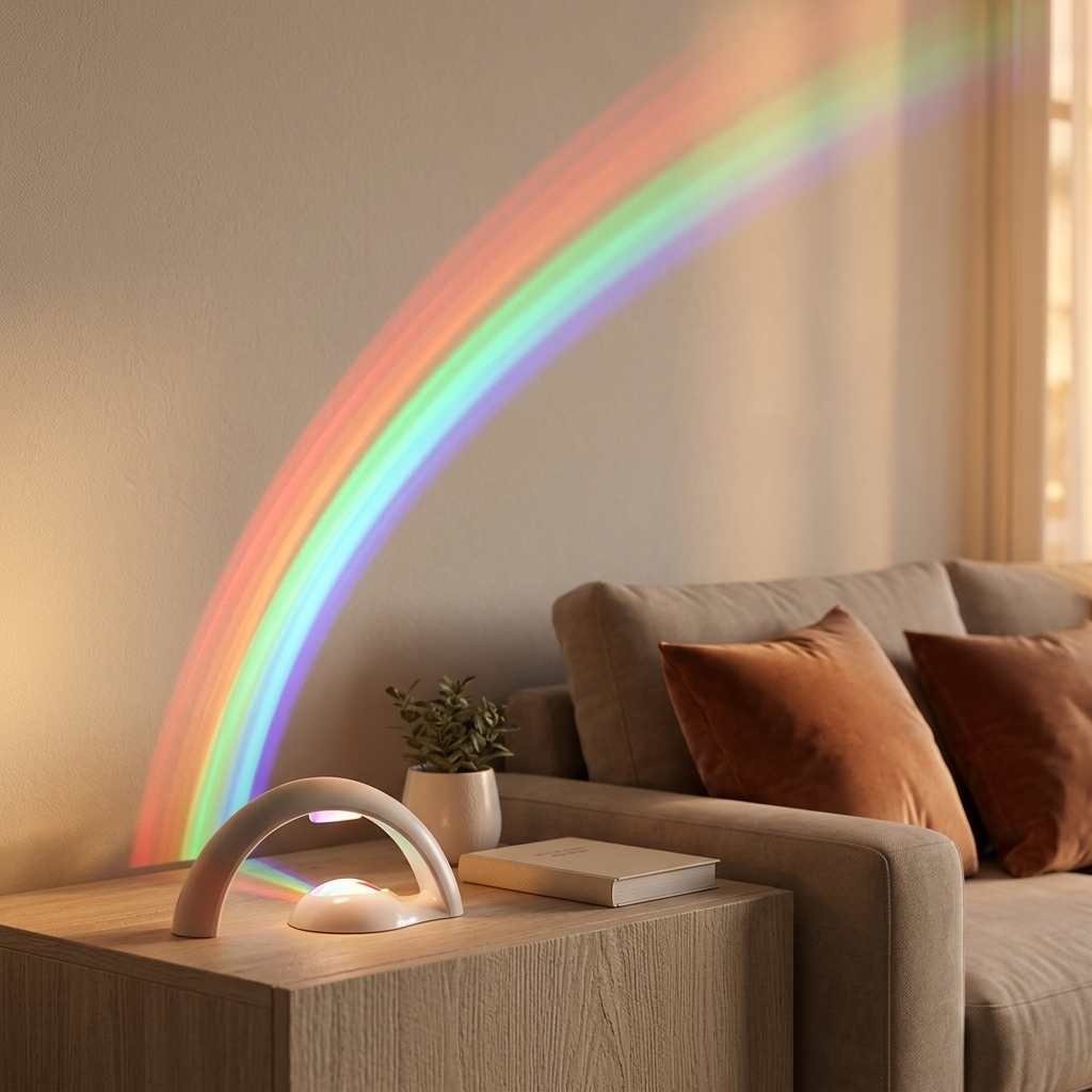 Veilleuse LED Tactile Projection Arc-en-Ciel Rechargeable