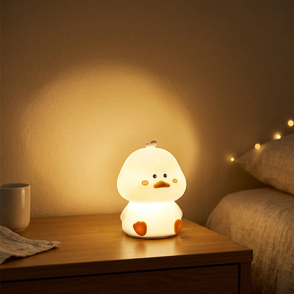 Veilleuse Canard LED Rechargeable Silicone Tactile Enfant