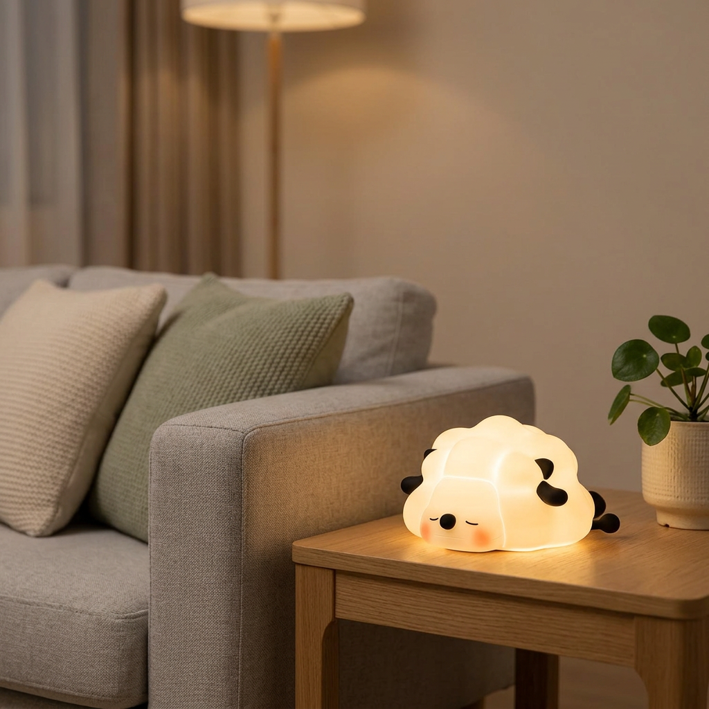 Veilleuse mouton silicone rechargeable intensité réglable