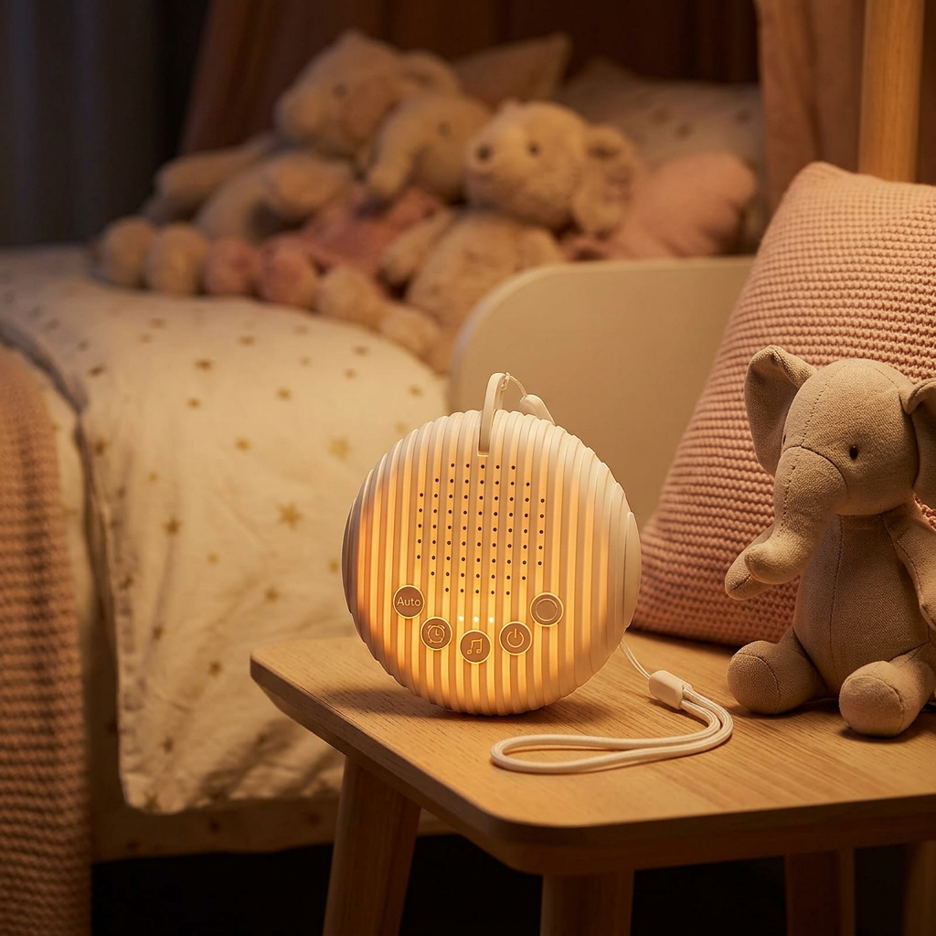 Veilleuse rechargeable tactile intensité réglable sons apaisants