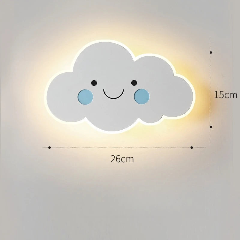 Veilleuse nuage souriante chambre enfant design minimaliste