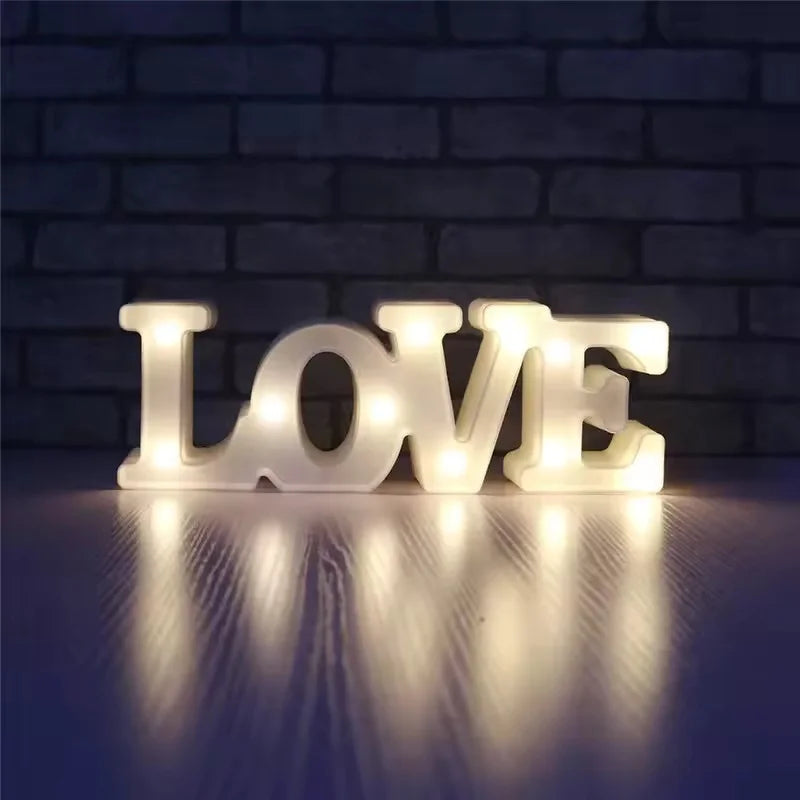 Veilleuse LED cœur Love lettres lumière chaude rechargeable