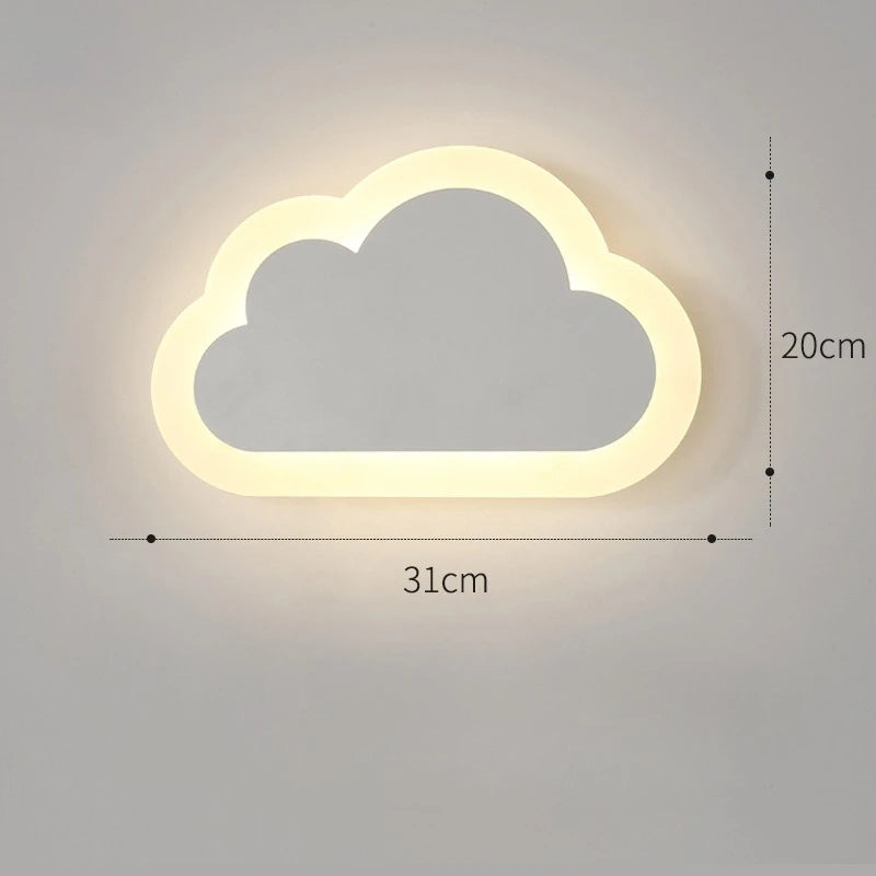 Veilleuse nuage souriante chambre enfant design minimaliste