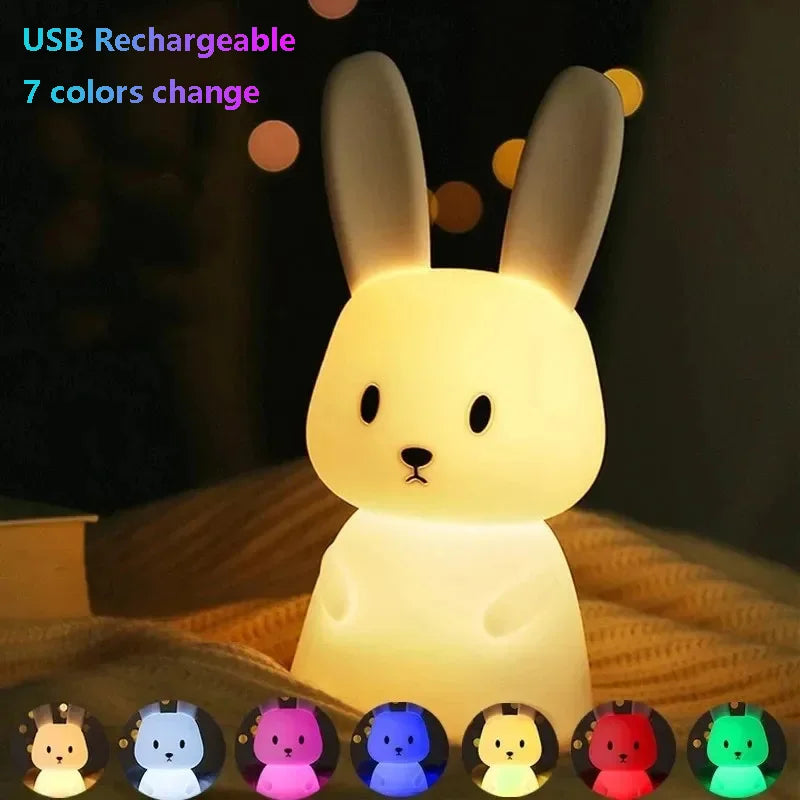 Veilleuse baleine en silicone souple avec capteur tactile rechargeable