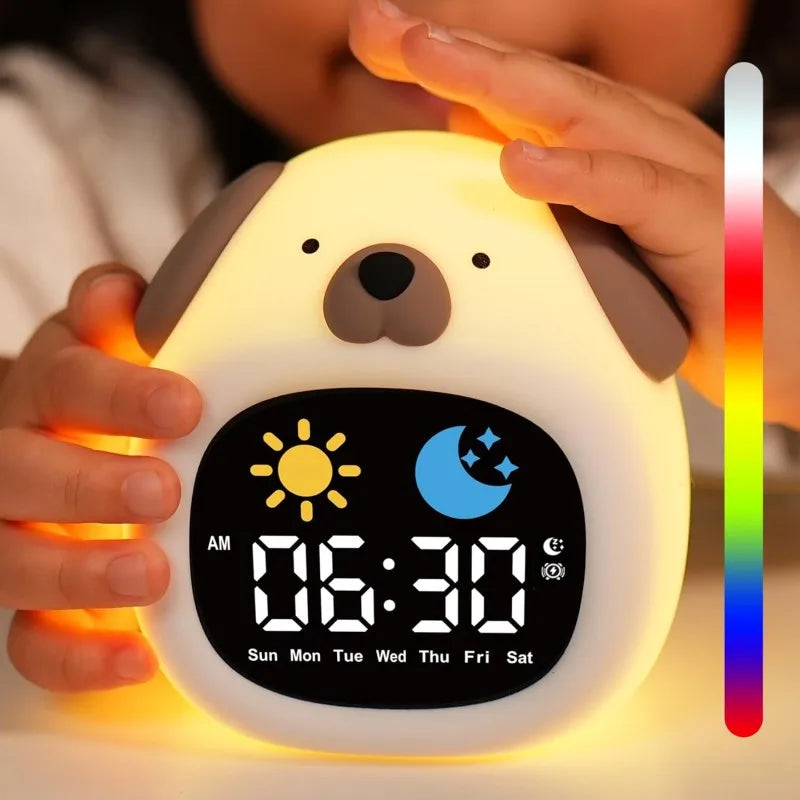 Veilleuse enfant forme chiot, lumière tactile et chaude
