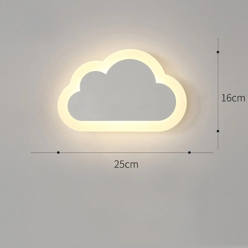 Veilleuse nuage souriante chambre enfant design minimaliste