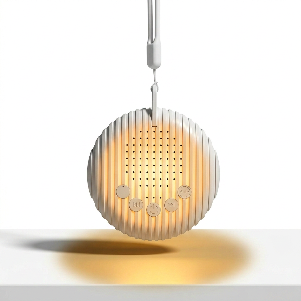Veilleuse rechargeable blanc tactile intensité réglable sur fond blanc