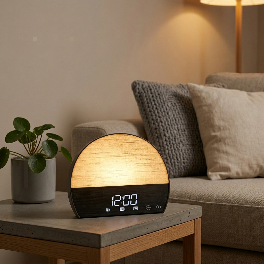 Veilleuse rechargeable tactile avec alarme et bruit blanc