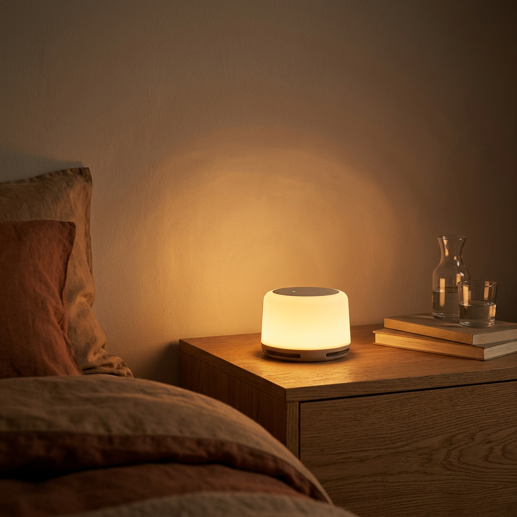 Veilleuse rechargeable tactile avec lumière RGB et son blanc