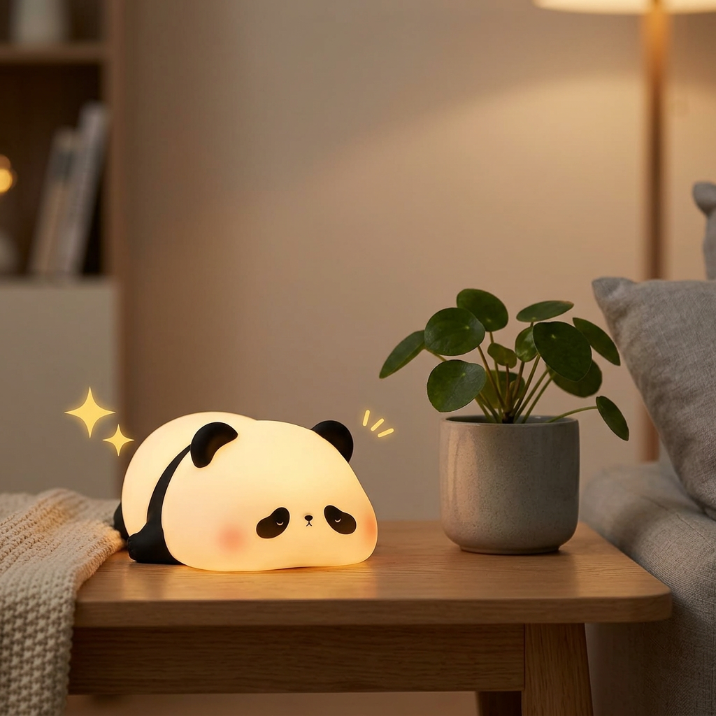 Veilleuse enfant rechargeable silicone panda mouton lapin