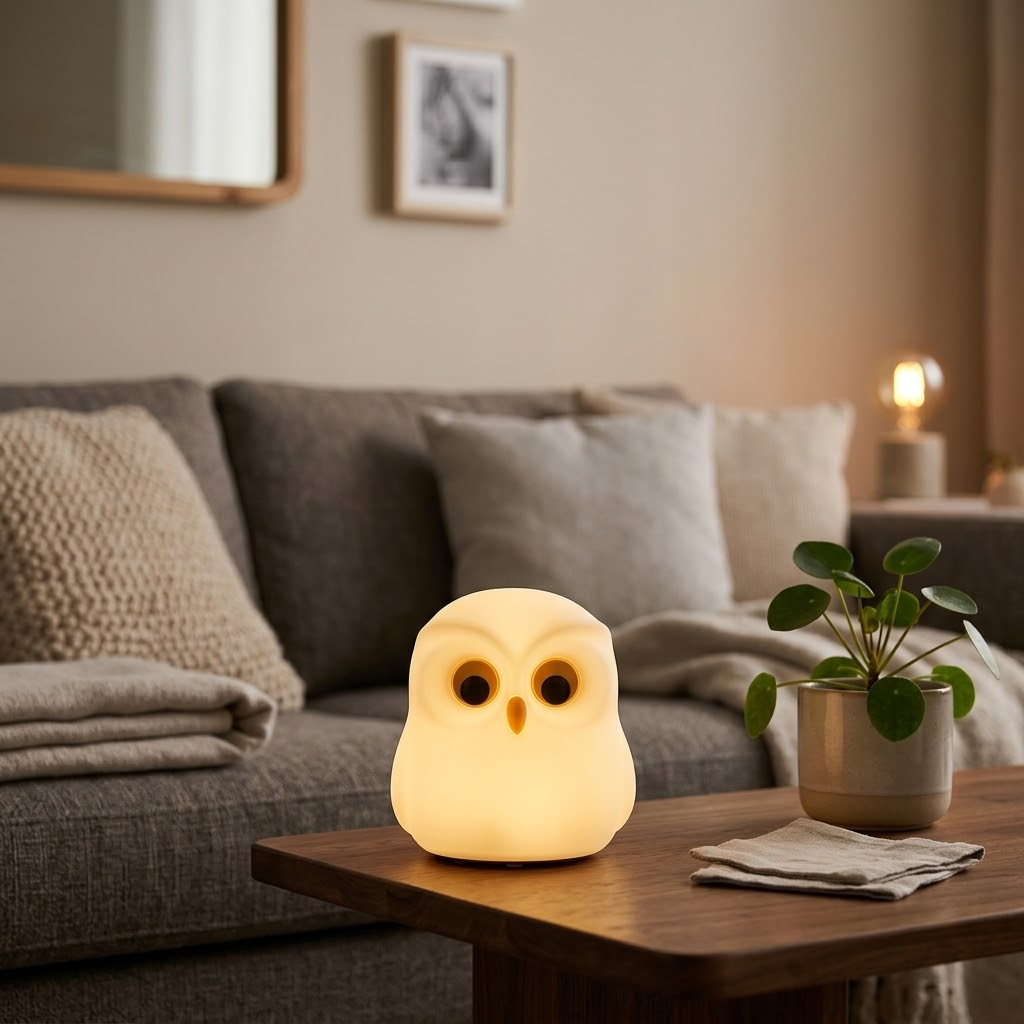 Veilleuse enfant chouette rechargeable RGB intensité réglable