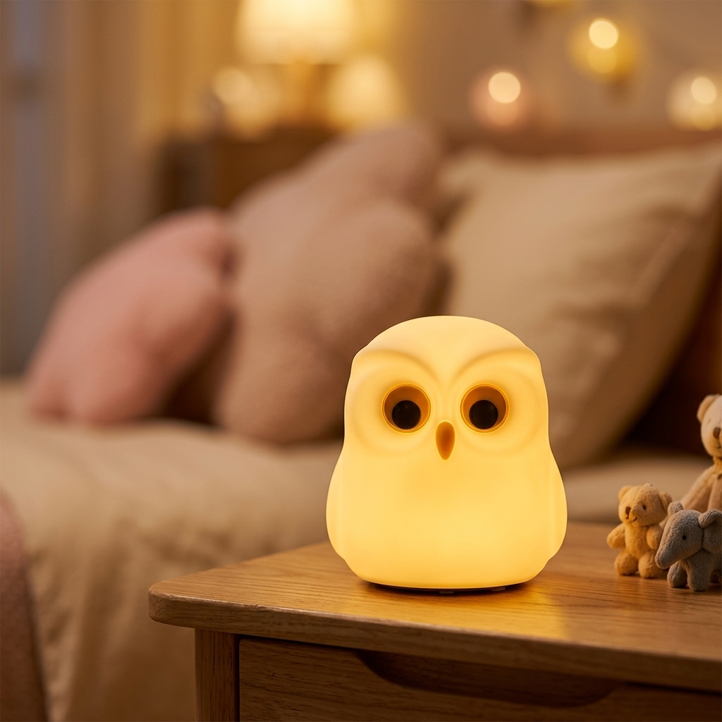 Veilleuse enfant chouette rechargeable RGB intensité réglable