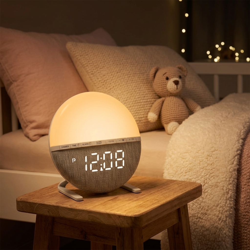 Veilleuse rechargeable avec simulateur d'aube et intensité réglable