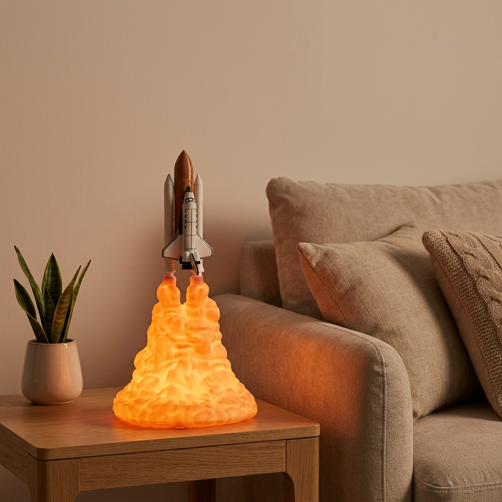 Veilleuse Fusée LED Rechargeable USB 800 mAh Tactile