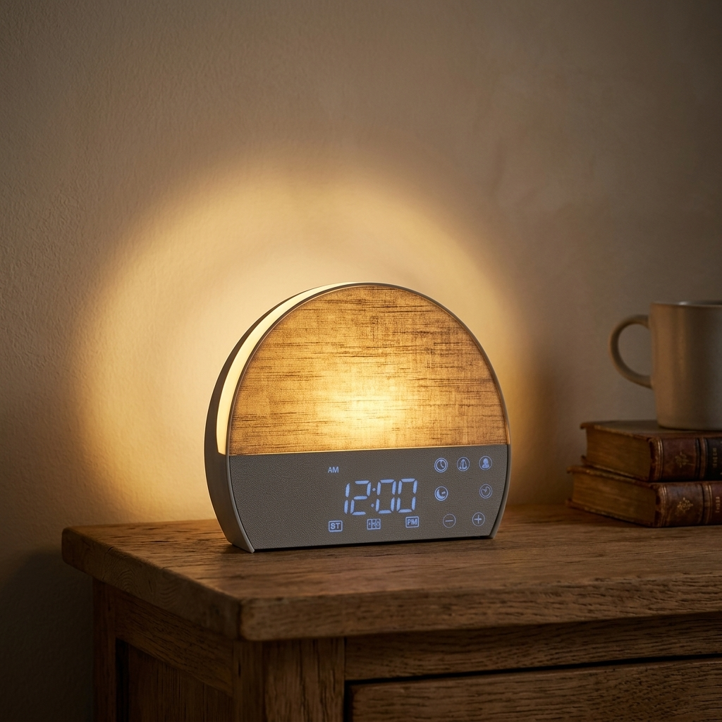Veilleuse rechargeable tactile avec alarme et bruit blanc