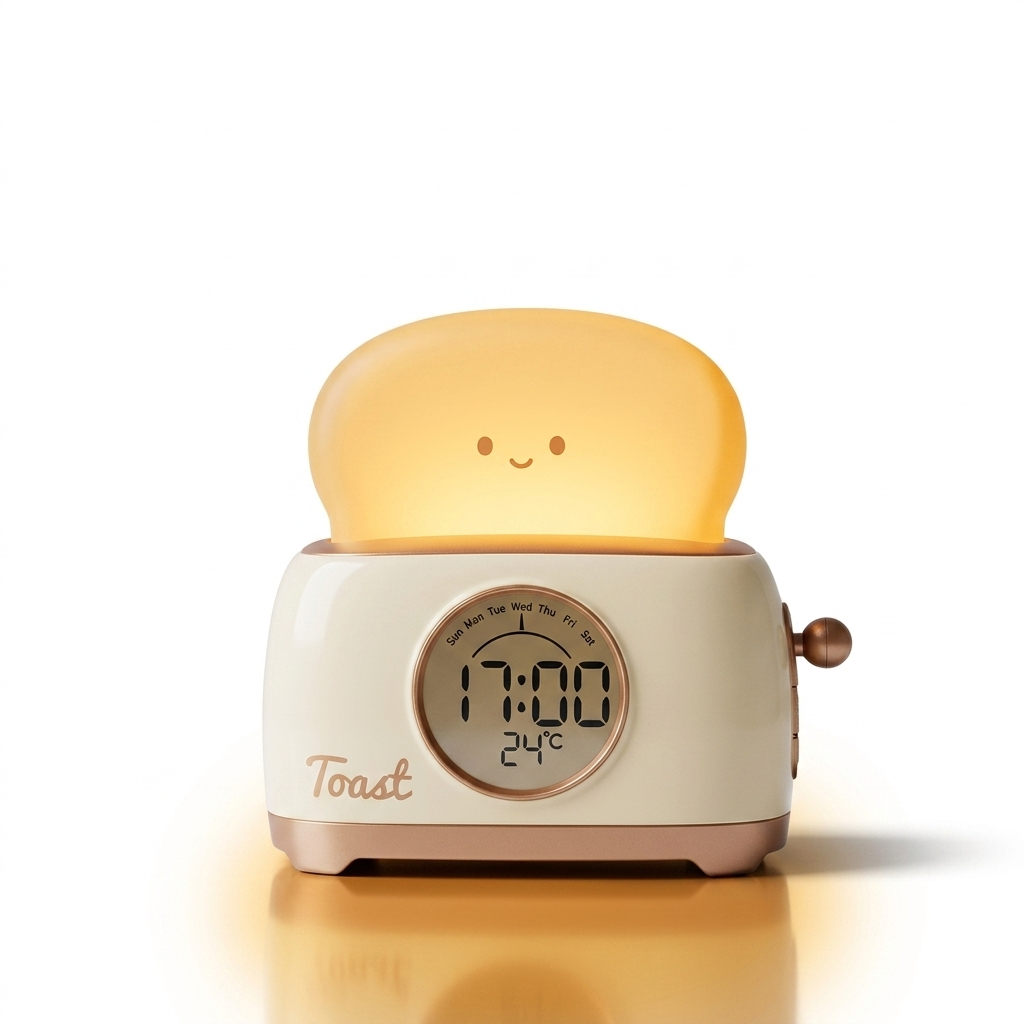 Veilleuse enfant LED tactile rechargeable horloge numérique