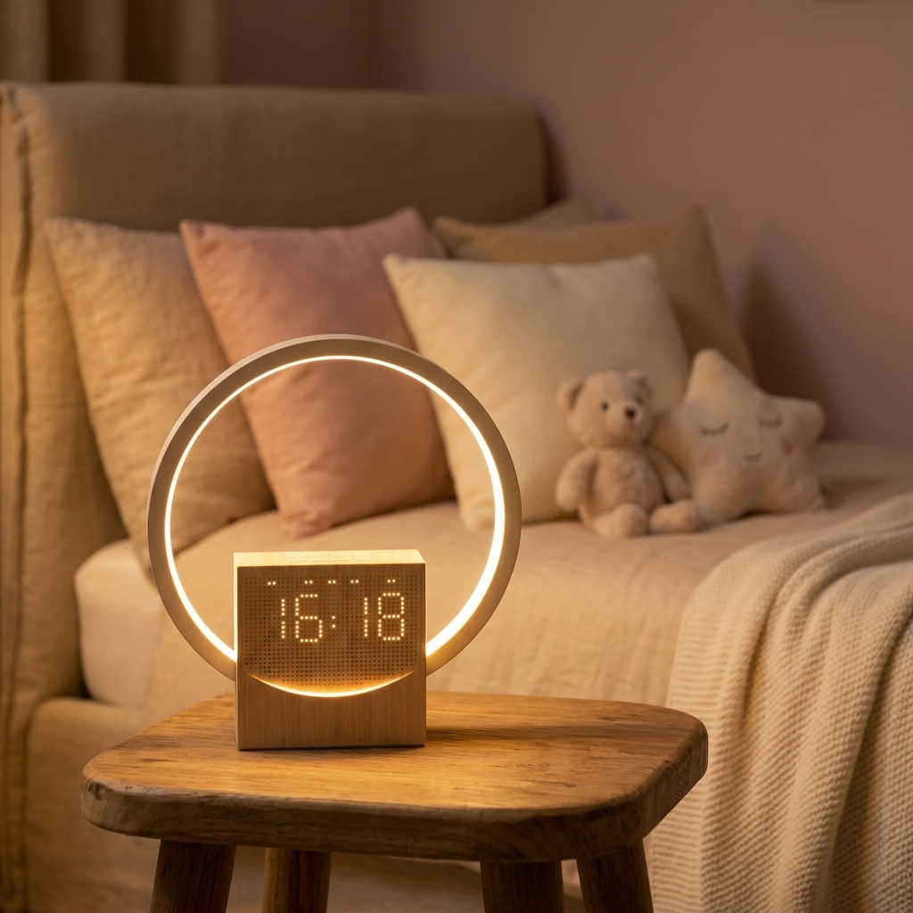 Veilleuse rechargeable tactile LED circulaire lumière chaude