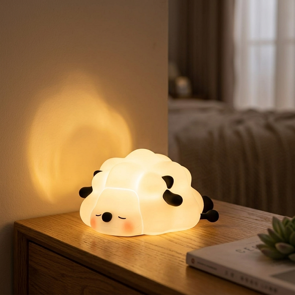 Veilleuse mouton silicone rechargeable intensité réglable