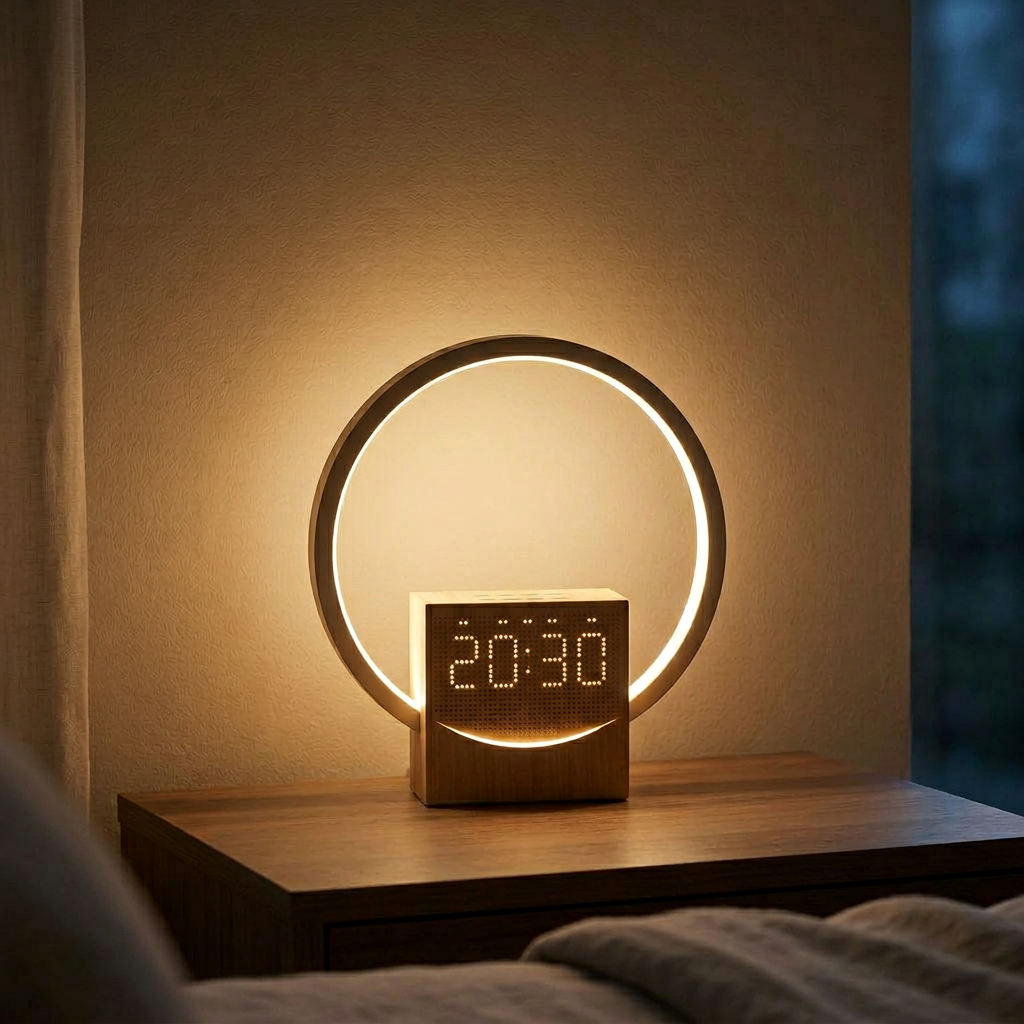 Veilleuse rechargeable tactile LED circulaire lumière chaude