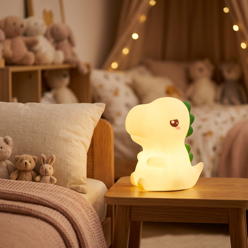 Veilleuse Dinosaure Rechargeable Tactile - Lumière Chaude
