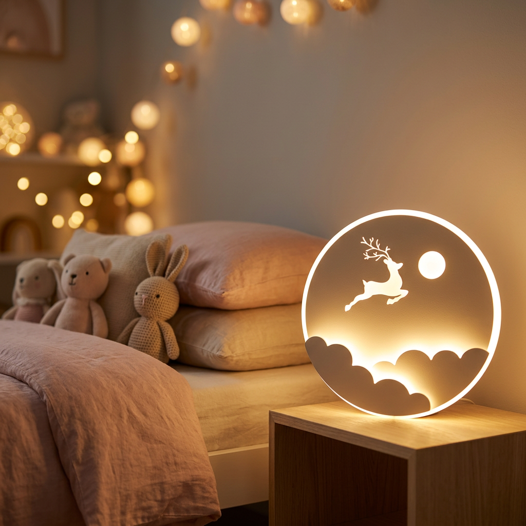 Veilleuse nuage étoilée rechargeable, intensité réglable
